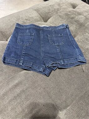 Abercrombie Kids Girls Denim Shorts Size 16 Dark Wash Stret